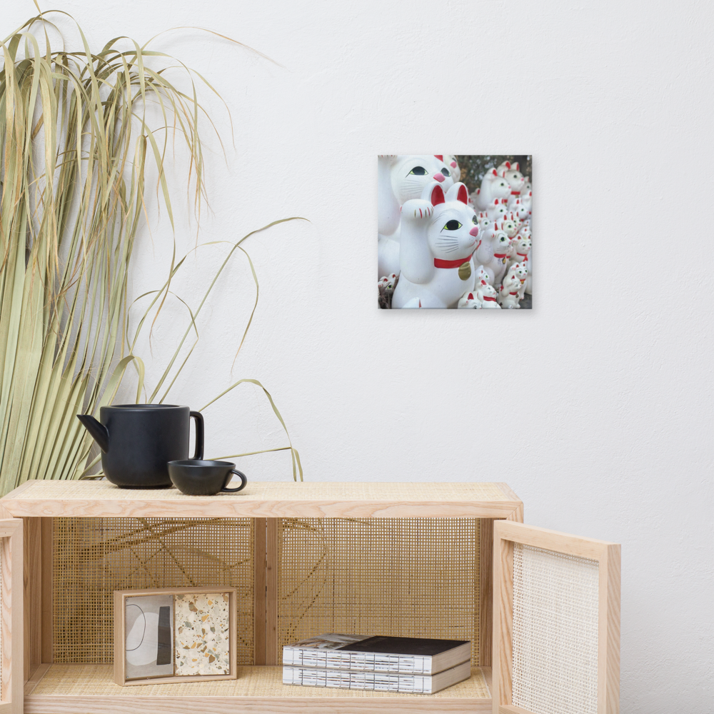 Beckoning Cat Canvas